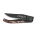 Laguiole Liner lock pocket knife black blade ram horn handle big size 1.60.142.37N